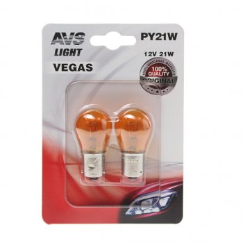 94 р. Лампа 12V PY21W BAU15s желтая блистер (2шт.) AVS AVS a78476s AVS a78476s  с доставкой в г. Кемерово. Увеличить фотографию 1