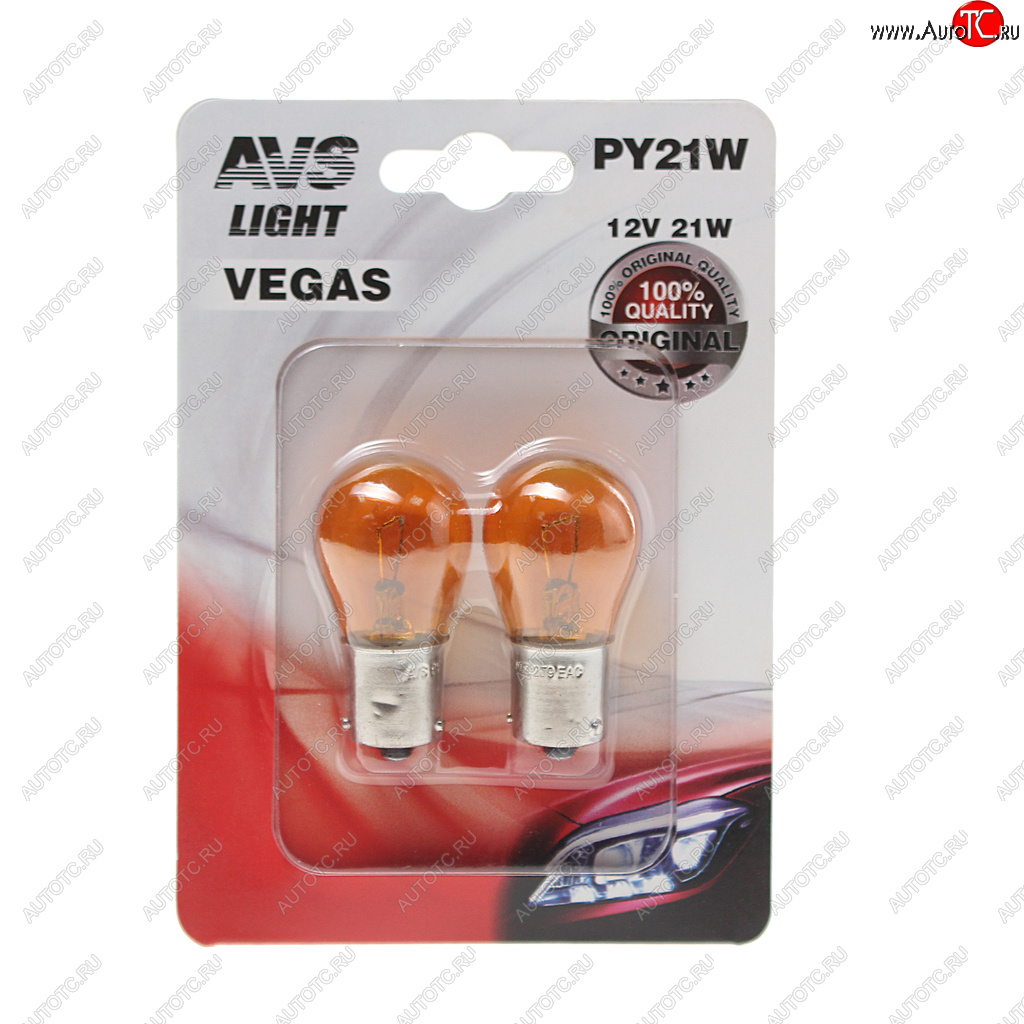 94 р. Лампа 12V PY21W BAU15s желтая блистер (2шт.) AVS AVS a78476s AVS a78476s  с доставкой в г. Кемерово