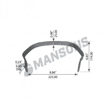 589 р. Пружина VOLVO колодок задних стяжная MANSONS MANSONS 900.030  с доставкой в г. Кемерово. Увеличить фотографию 1