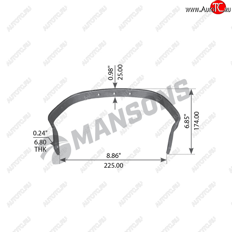 589 р. Пружина VOLVO колодок задних стяжная MANSONS MANSONS 900.030  с доставкой в г. Кемерово