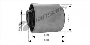 729 р. Сайлентблок MAN TGA,TGS,TGX стабилизатора кабины (16х6480х60) MANSONS MANSONS 400.554  с доставкой в г. Кемерово. Увеличить фотографию 1
