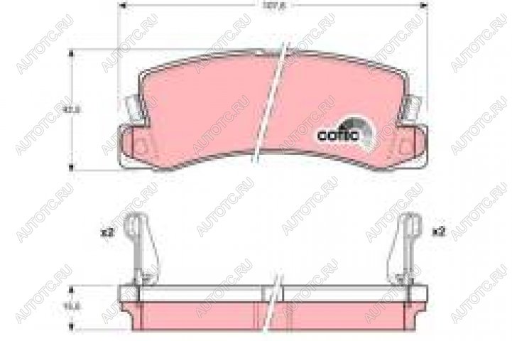 2 589 р. Колодки тормозные задние (4шт.) TRW Toyota Camry V30 (1990-1994)  с доставкой в г. Кемерово