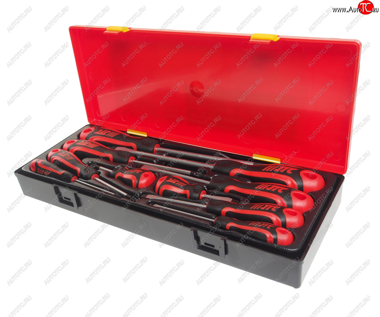 6 649 р. Набор отверток усиленных 10 предметов в кейсе JTC JTC TOOLS CO., LTD jtc-k7102  с доставкой в г. Кемерово