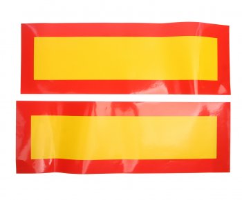 299 р. Наклейка-знак виниловая Дальномер 20х60см желтый фон наружная AUTOSTICKERS AUTOSTICKERS 03009  с доставкой в г. Кемерово. Увеличить фотографию 2