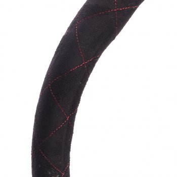 589 р. Оплетка руля (XL) 41-43см черно-красная алькантара, ромб NO NAME 361395  с доставкой в г. Кемерово. Увеличить фотографию 2