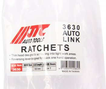 8 199 р. Ключ трещотка 34 24 зуба 503мм металлическая рукоятка JTC JTC TOOLS CO., LTD jtc-3630  с доставкой в г. Кемерово. Увеличить фотографию 6