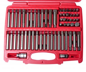6 399 р. Набор бит 12 38 HEX, TORX, SPLINE, RIBE 6-ти гранных 2 держателя 58 предметов в кейсе JTC JTC TOOLS CO., LTD jtc-3509  с доставкой в г. Кемерово. Увеличить фотографию 2