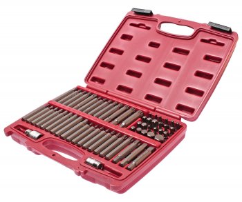 6 399 р. Набор бит 12 38 HEX, TORX, SPLINE, RIBE 6-ти гранных 2 держателя 58 предметов в кейсе JTC JTC TOOLS CO., LTD jtc-3509  с доставкой в г. Кемерово. Увеличить фотографию 1