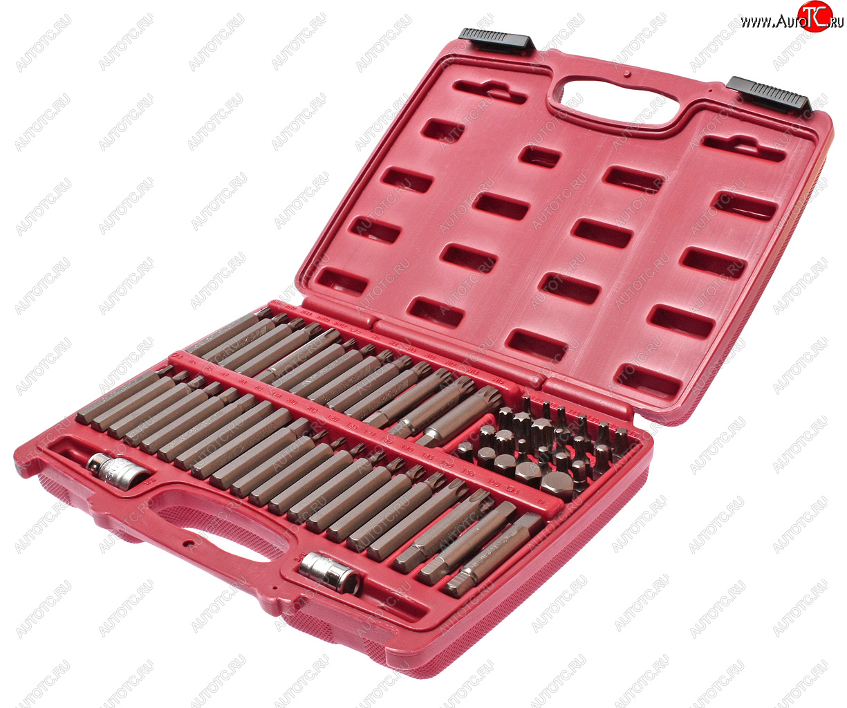 6 399 р. Набор бит 12 38 HEX, TORX, SPLINE, RIBE 6-ти гранных 2 держателя 58 предметов в кейсе JTC JTC TOOLS CO., LTD jtc-3509  с доставкой в г. Кемерово