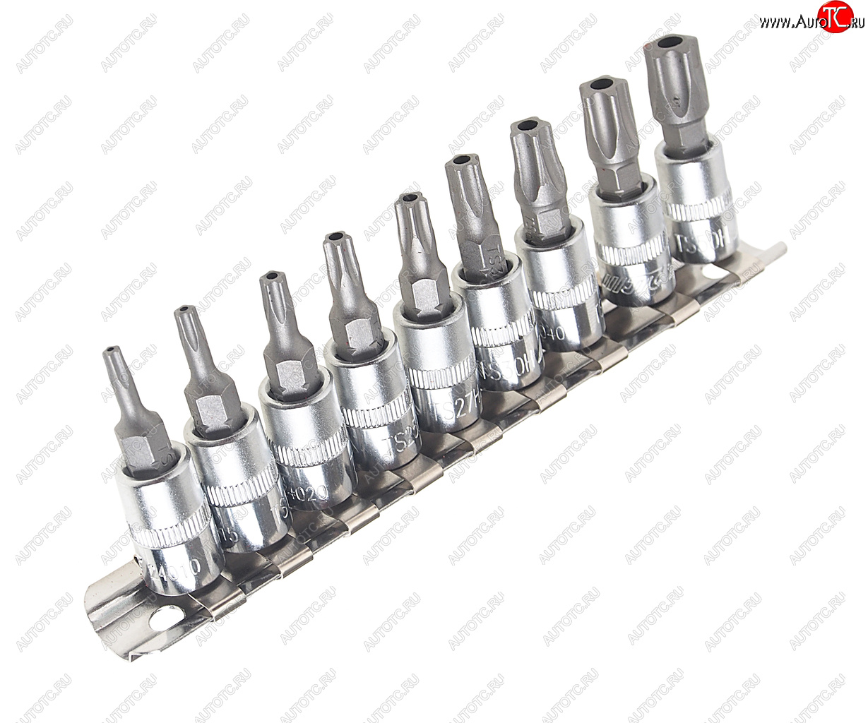 1 599 р. Набор бит 14 TORX 5-ти гранных TS10H-TS50H 9 предметов JTC JTC TOOLS CO., LTD jtc-3303  с доставкой в г. Кемерово