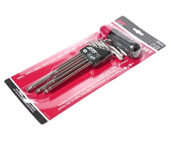 2 599 р. Набор ключей TORX T10Н-Т50H Г-образных с отверстием 9 предметов JTC JTC TOOLS CO., LTD jtc-3924  с доставкой в г. Кемерово. Увеличить фотографию 3