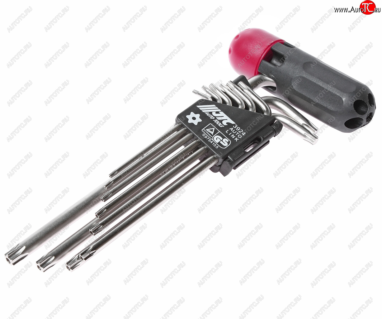 2 599 р. Набор ключей TORX T10Н-Т50H Г-образных с отверстием 9 предметов JTC JTC TOOLS CO., LTD jtc-3924  с доставкой в г. Кемерово