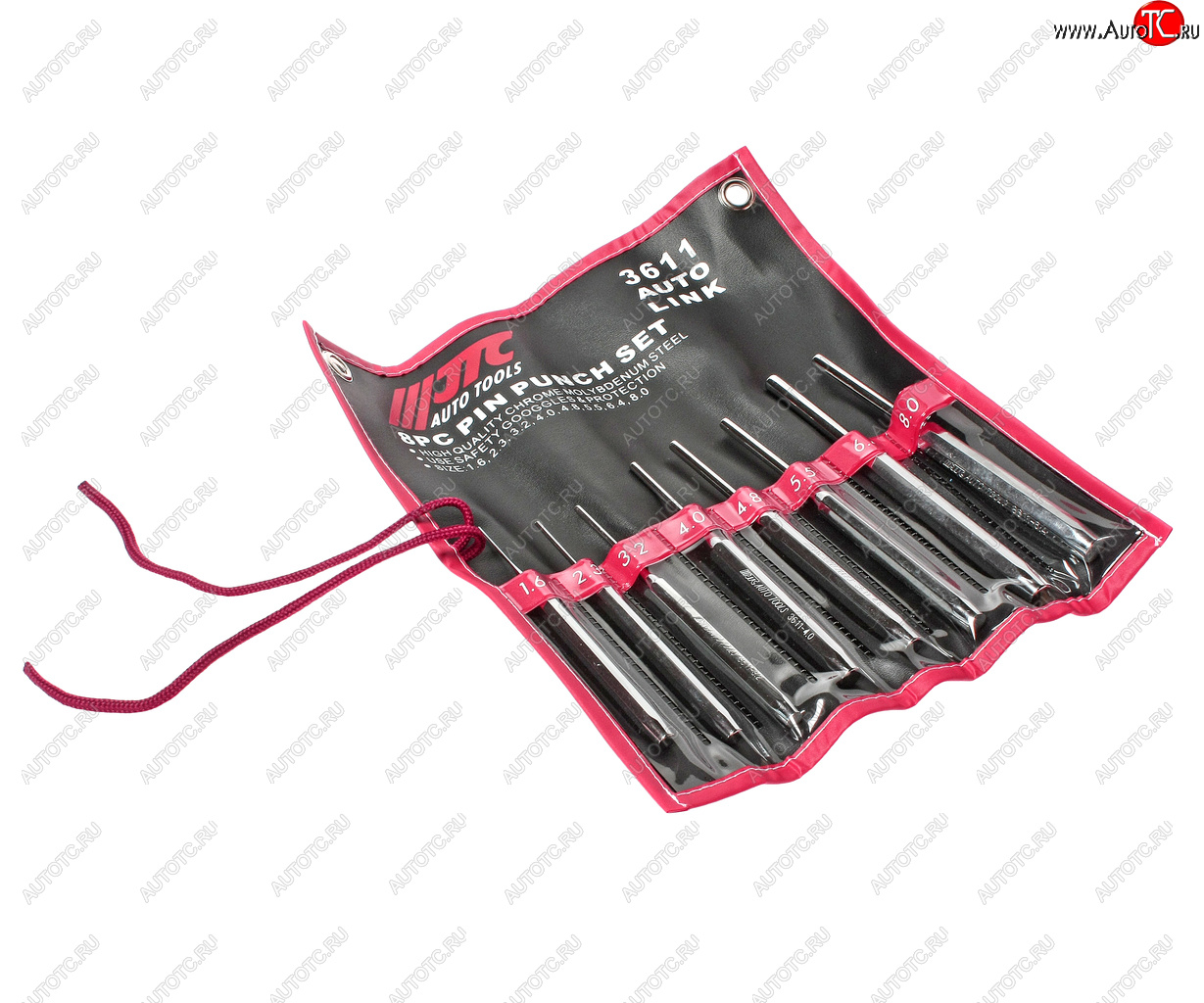 3 799 р. Набор выколоток 1.6-8мм в сумке 8 предметов JTC JTC TOOLS CO., LTD jtc-3611  с доставкой в г. Кемерово
