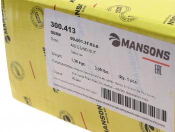 6 949 р. Болт ступицы BPW (ECO Plus 2.8-9т) М32х2 с зубчатой шайбой MANSONS MANSONS 300.413  с доставкой в г. Кемерово. Увеличить фотографию 4