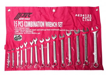 6 499 р. Набор ключей комбинированных 6-21мм 15 предметов в планшете JTC JTC TOOLS CO., LTD jtc-ae2415s  с доставкой в г. Кемерово. Увеличить фотографию 1