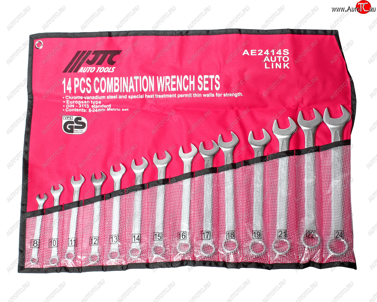 8 749 р. Набор ключей комбинированных 8-24мм 14 предметов в планшете JTC JTC TOOLS CO., LTD jtc-ae2414s  с доставкой в г. Кемерово