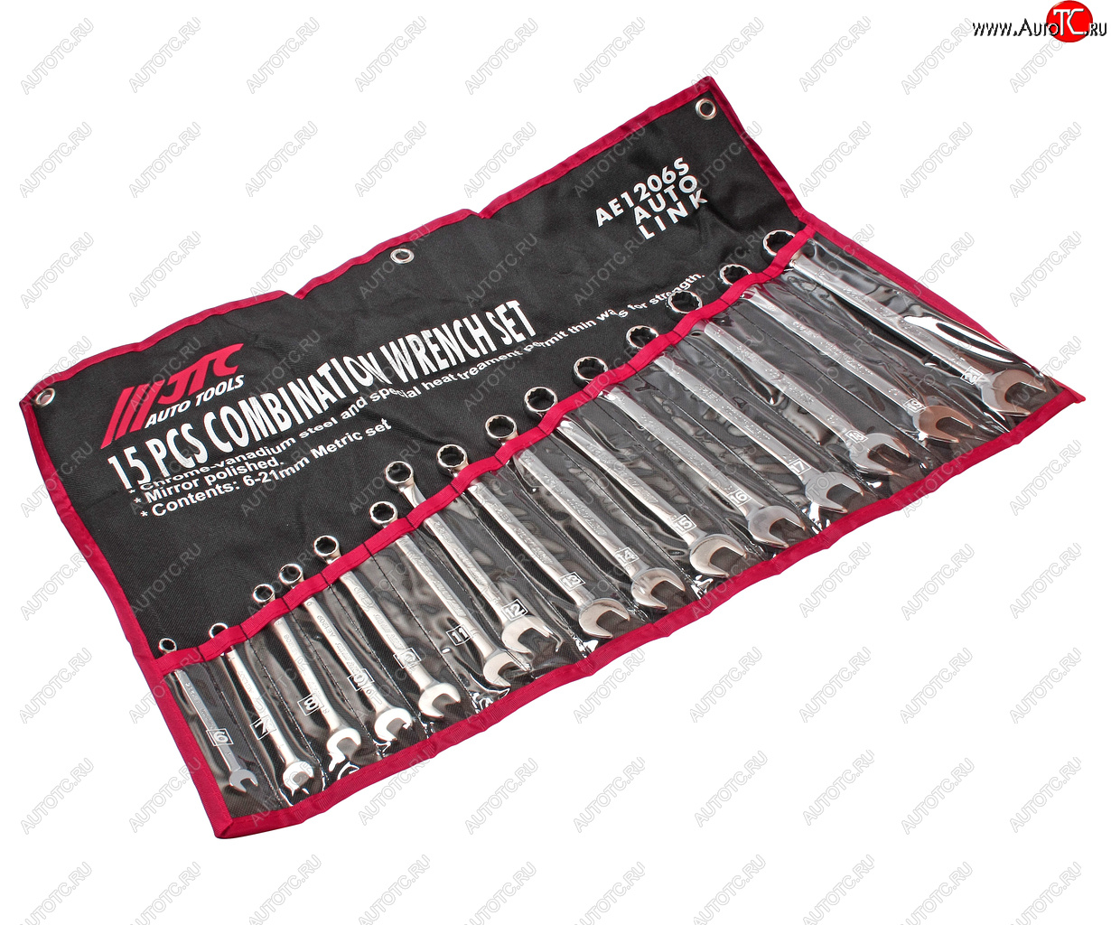 9 899 р. Набор ключей комбинированных 6-21мм 15 предметов в планшете JTC JTC TOOLS CO., LTD jtc-ae1206s  с доставкой в г. Кемерово