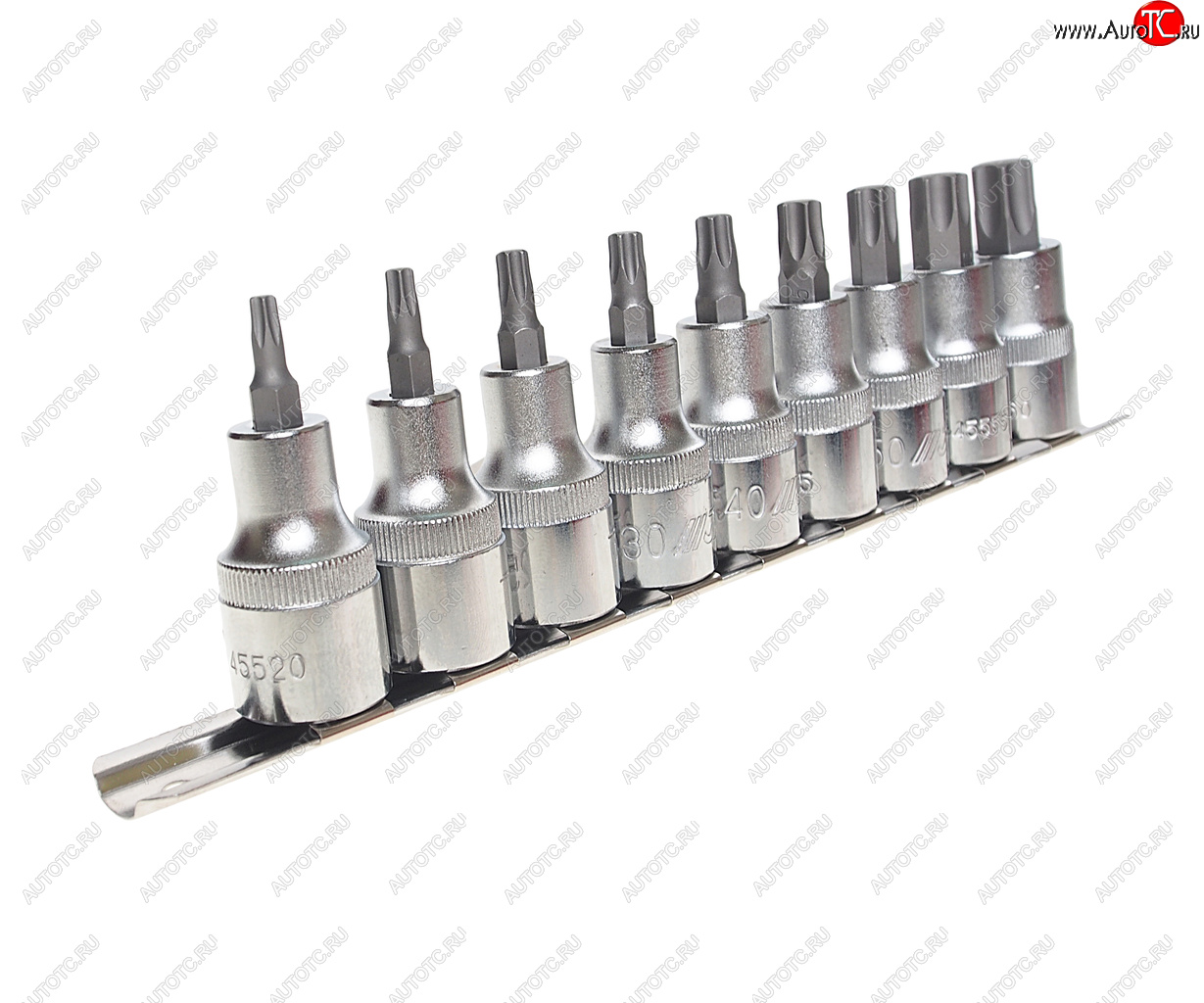 5 349 р. Набор бит-головок 12 TORX T20-T60 9 предметов JTC JTC TOOLS CO., LTD jtc-h409t  с доставкой в г. Кемерово