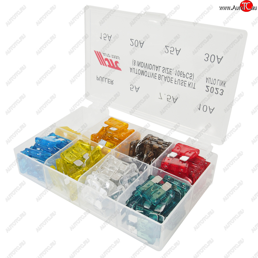 1 759 р. Предохранитель 5-30А плоский 106шт. в боксе JTC JTC TOOLS CO., LTD jtc-2023  с доставкой в г. Кемерово