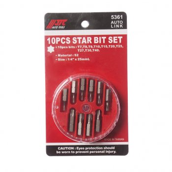 559 р. Набор бит 14 TORX Т7-Т40 10 предметов в боксе JTC JTC TOOLS CO., LTD jtc-5361  с доставкой в г. Кемерово. Увеличить фотографию 1