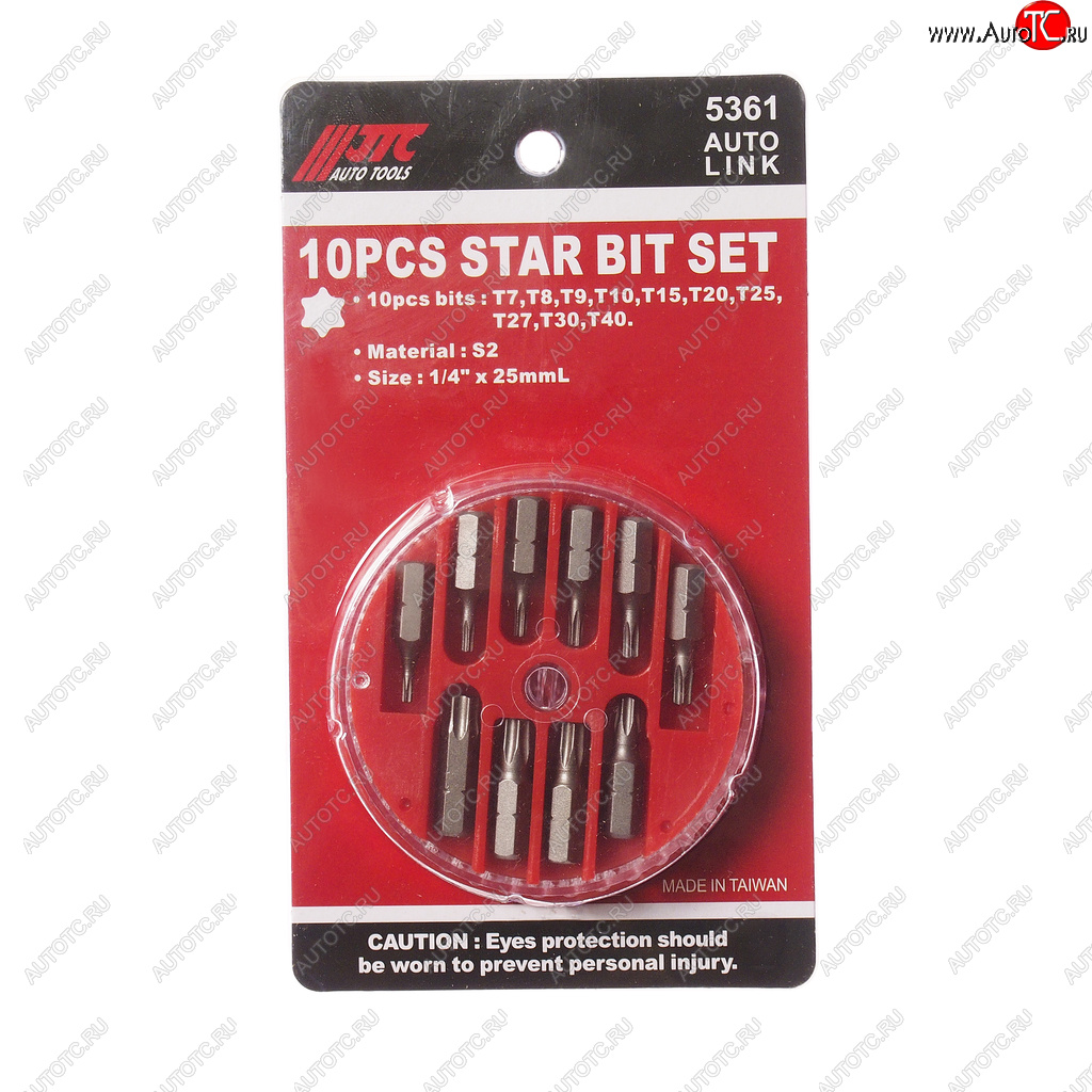 559 р. Набор бит 14 TORX Т7-Т40 10 предметов в боксе JTC JTC TOOLS CO., LTD jtc-5361  с доставкой в г. Кемерово