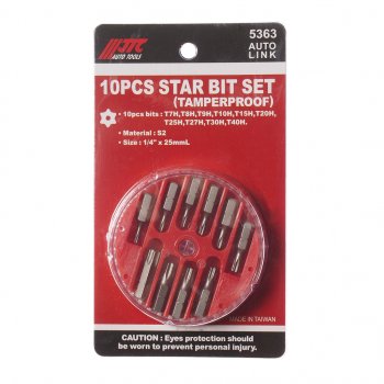 699 р. Набор бит 14 TORX T7H-T40H с отверстием 10 предметов в кейсе JTC JTC TOOLS CO., LTD jtc-5363  с доставкой в г. Кемерово. Увеличить фотографию 1