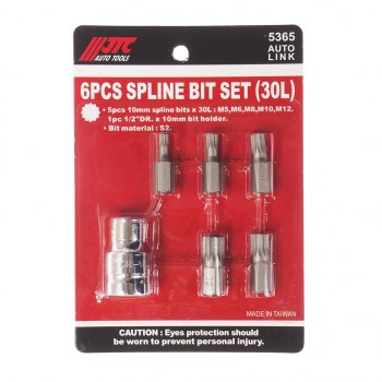 899 р. Набор бит 12 SPLINE с держателем М5-12 6 предметов JTC JTC TOOLS CO., LTD jtc-5365  с доставкой в г. Кемерово. Увеличить фотографию 1