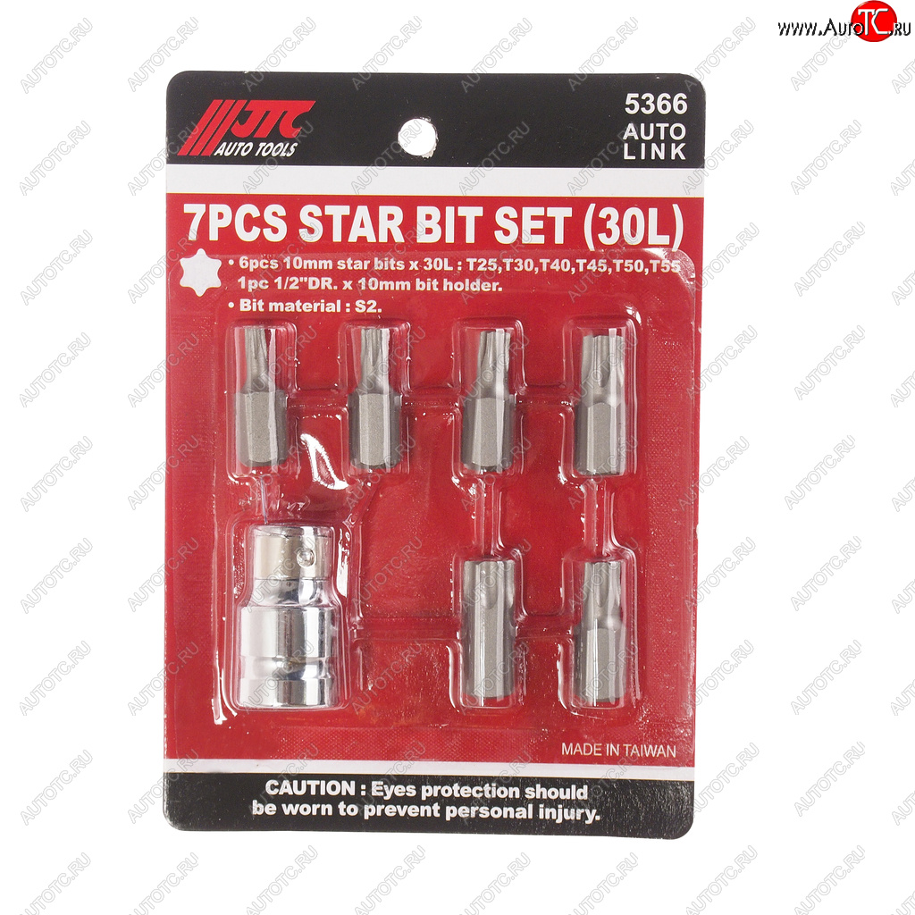 799 р. Набор бит 12 TORX Т25-55 7 предметов JTC JTC TOOLS CO., LTD jtc-5366  с доставкой в г. Кемерово