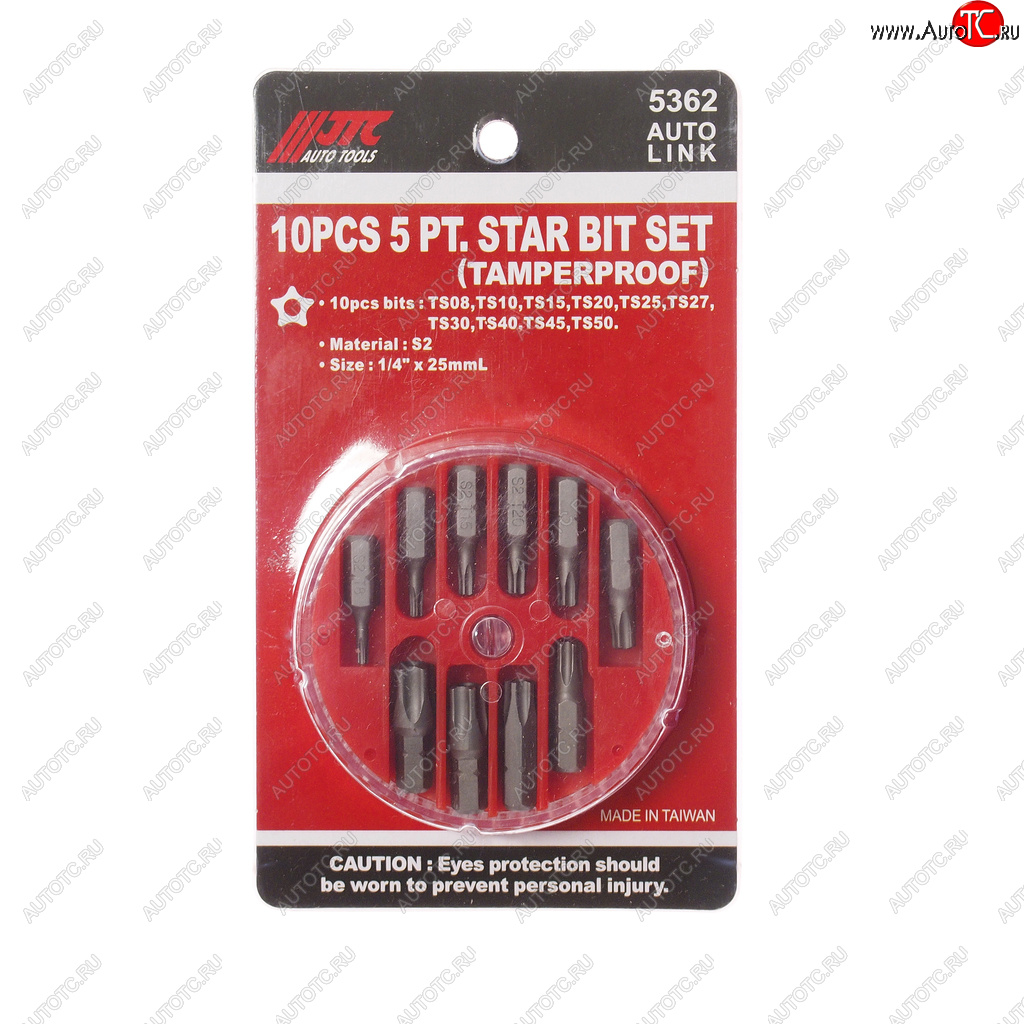 849 р. Набор бит 14 TORX ТS08-TS50 10 предметов в боксе JTC JTC TOOLS CO., LTD jtc-5362  с доставкой в г. Кемерово