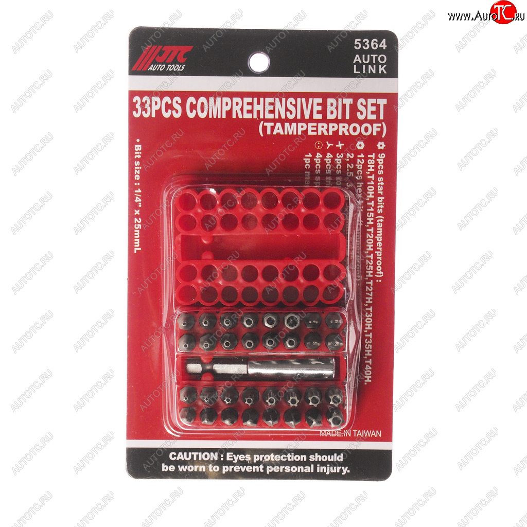 1 489 р. Набор бит 14 TORX, HEX, SPANNER с магнитным держателем 33 предмета в боксе JTC JTC TOOLS CO., LTD jtc-5364  с доставкой в г. Кемерово