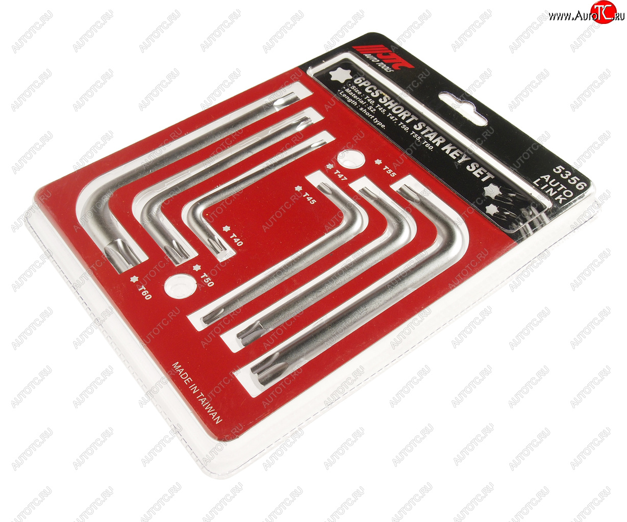 1 199 р. Набор ключей TORX T40-T60 Г-образных 6 предметов JTC JTC TOOLS CO., LTD jtc-5356  с доставкой в г. Кемерово