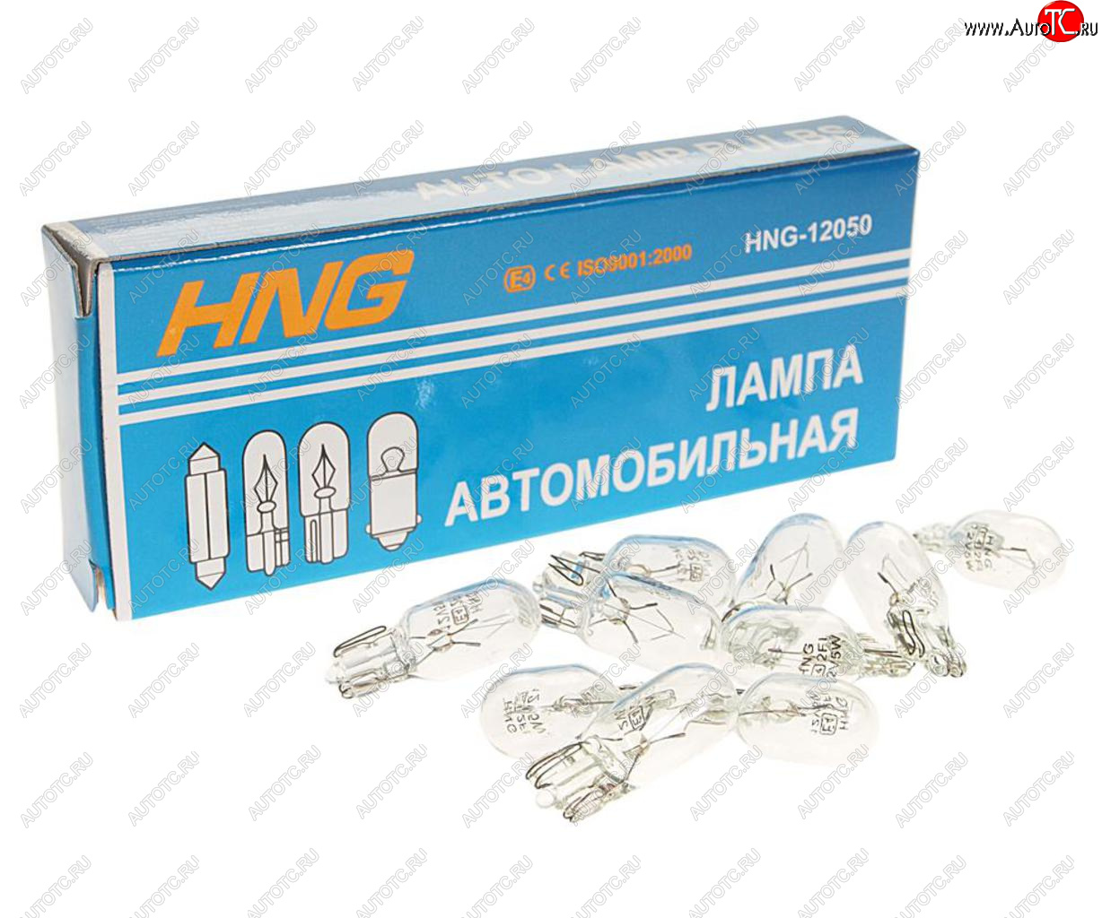 13 р. Лампа 12V W5W T10W W2.1x9.5d Long Life HNG HNG 12050  с доставкой в г. Кемерово