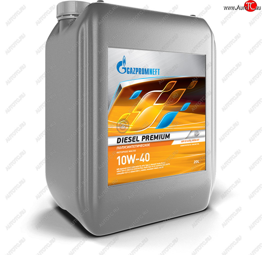 7 999 р. Масло дизельное DIESEL PREMIUM CI-4SLE7E5 10W40 псинт.20л17.84кг GAZPROMNEFT GAZPROMNEFT 0253141969  с доставкой в г. Кемерово
