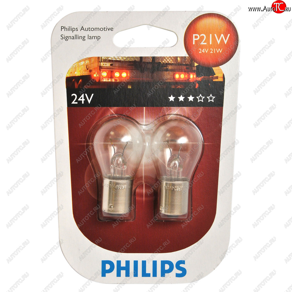 179 р. Лампа 24V P21W BA15s блистер (2шт.) PHILIPS PHILIPS 13498b2  с доставкой в г. Кемерово