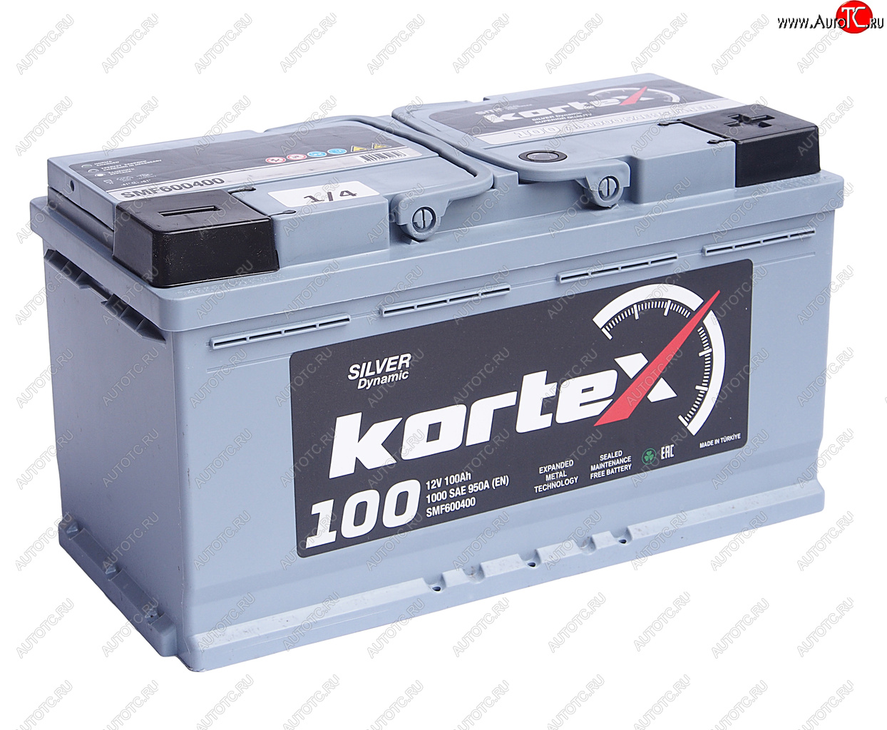 17 299 р. Аккумулятор KORTEX SILVER Dynamic 100Ач обратная полярность KORTEX 6ст100(0) smf600400  с доставкой в г. Кемерово