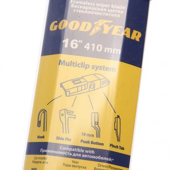 859 р. Щетка стеклоочистителя 410мм бескаркасная Multiclip Frameless GOODYEAR GOODYEAR gy000416  с доставкой в г. Кемерово. Увеличить фотографию 4
