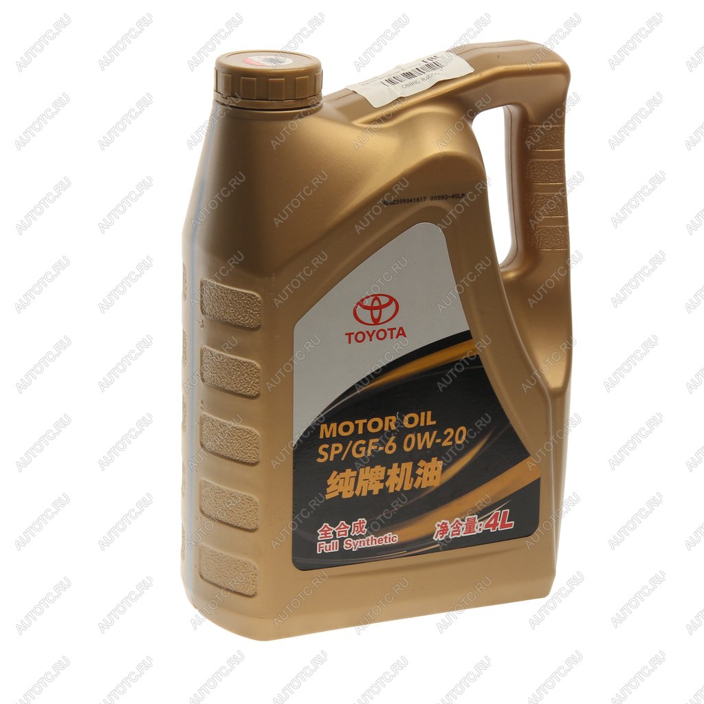 3 999 р. Масло моторное MOTOR OIL SP 08880-84050 синт.4л SAE0W20 (замена 08880-13205) TOYOTA TOYOTA 08880-84050  с доставкой в г. Кемерово