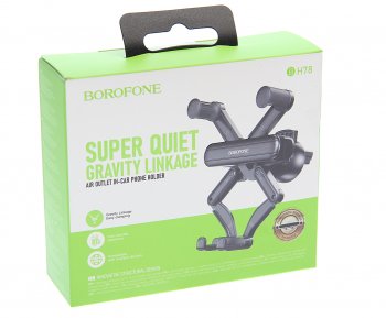 349 р. Держатель телефона на дефлектор черный BOROFONE BOROFONE bh78  с доставкой в г. Кемерово. Увеличить фотографию 3