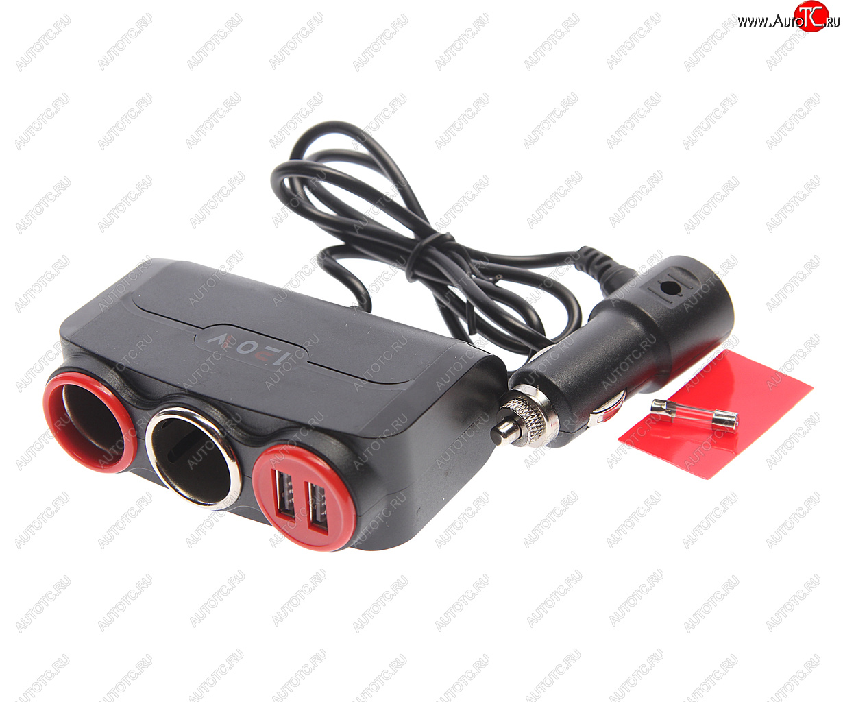 429 р. Разветвитель прикуривателя 2-х гнездовой 12V 2USB XUNNIU XUNNIU no.sk-803  с доставкой в г. Кемерово