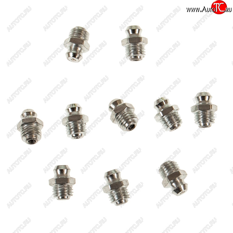 107 р. Пресс-масленка 8мм угловая 10шт. ROCKFORCE ROCKFORCE rf-gn-01-8mm  с доставкой в г. Кемерово