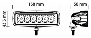 879 р. Фара светодиодная 10-30V 18W 165х80х55мм дальний свет ВЫМПЕЛ ОРИОН 5180  с доставкой в г. Кемерово. Увеличить фотографию 3