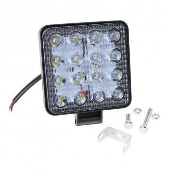 369 р. Фара рабочего света 105х105мм 10-30V 48LED MISTAR MISTAR mis-48w  с доставкой в г. Кемерово. Увеличить фотографию 2