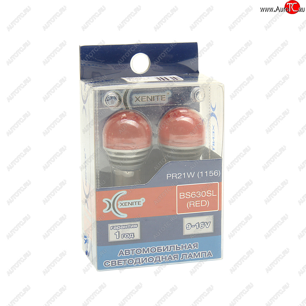 649 р. Лампа светодиодная 12V P21W BA15S красная блистер (2шт.) XENITE XENITE 1009531  с доставкой в г. Кемерово