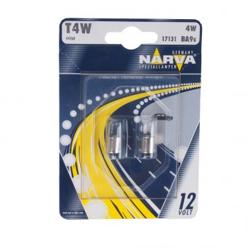 74 р. Лампа 12V T4W BA9s блистер (2шт.) NARVA NARVA 171314000  с доставкой в г. Кемерово. Увеличить фотографию 1