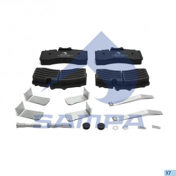 6 599 р. Колодки тормозные BPW дисковые (211x115x30) (4шт.) SAMPA SAMPA 096.941-01  с доставкой в г. Кемерово. Увеличить фотографию 1