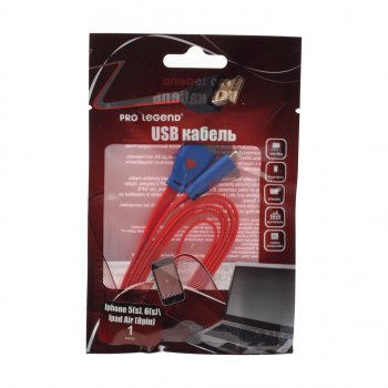 150 р. Кабель iPhone (5-) 1м красный с подсветкой PRO LEGEND PRO LEGEND pl1368  с доставкой в г. Кемерово. Увеличить фотографию 1
