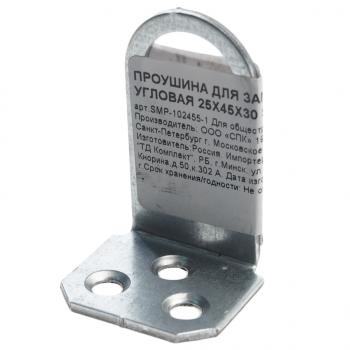 21 р. Проушина дверная 25х45х30мм угловая оцинкованная STARFIX STARFIX smp-102455-1  с доставкой в г. Кемерово. Увеличить фотографию 1