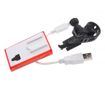 619 р. Фонарь велосипедный задний USB кабель с аккумулятором 300mAh NO NAME xc-142  с доставкой в г. Кемерово. Увеличить фотографию 2