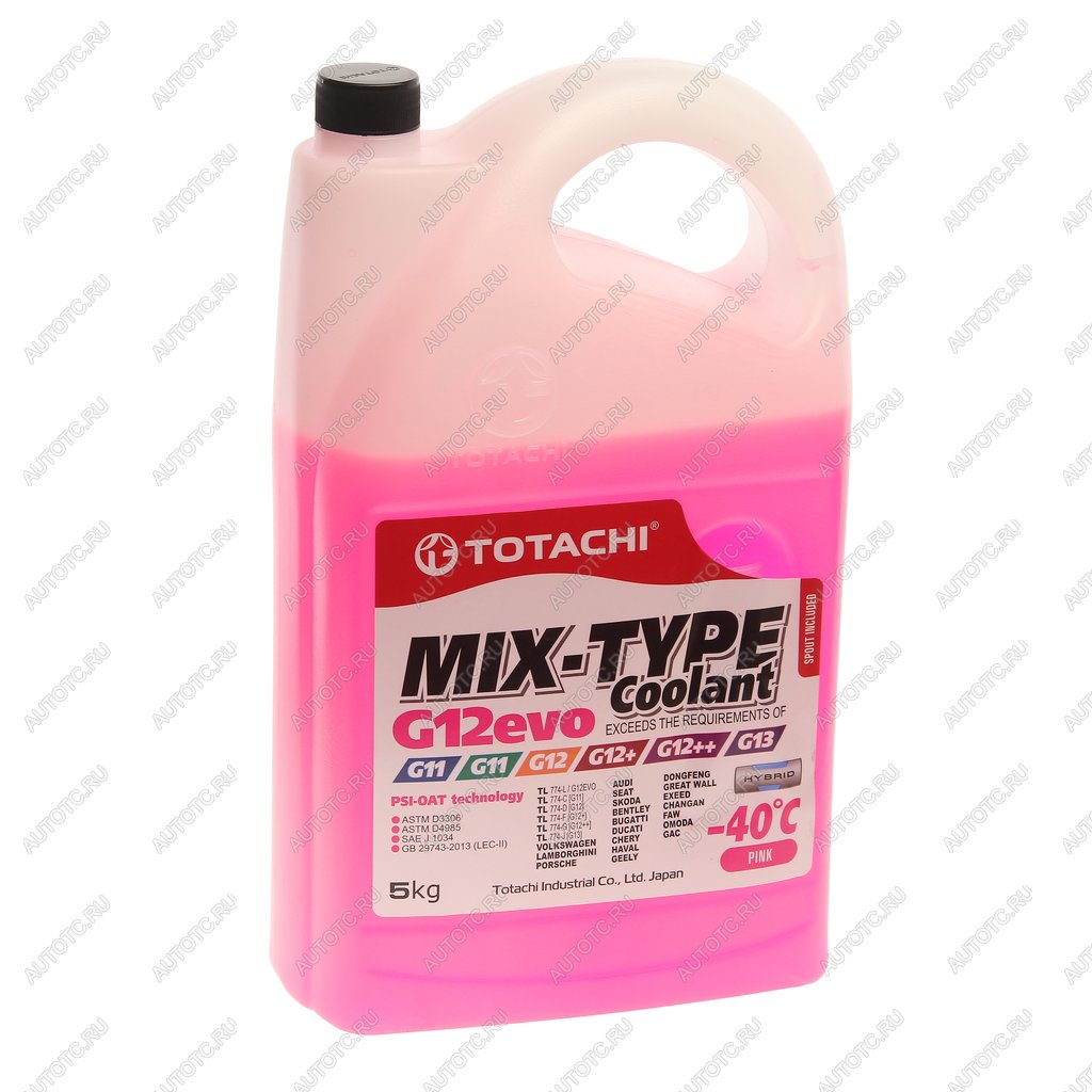1 249 р. Антифриз розовый -40C 5кг G12evo MIX-TYPE COOLANT TOTACHI TOTACHI 46805  с доставкой в г. Кемерово