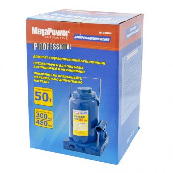 7 999 р. Домкрат бутылочный 50т 300-480мм с клапаном MEGAPOWER MEGAPOWER-AUTOMOTIVE m-95004  с доставкой в г. Кемерово. Увеличить фотографию 2